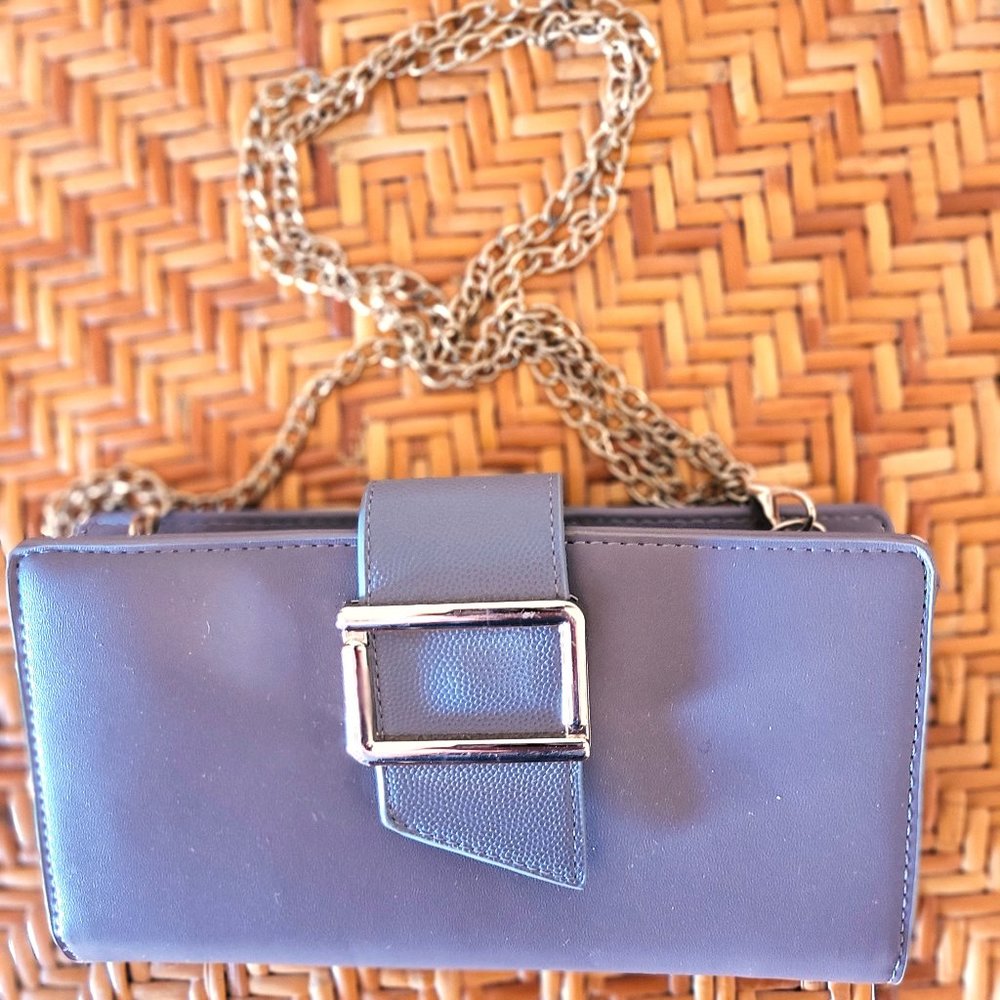 Madison West Crossbody Shoulder Purse Bag Wallet Taupe Color Good Used Condition